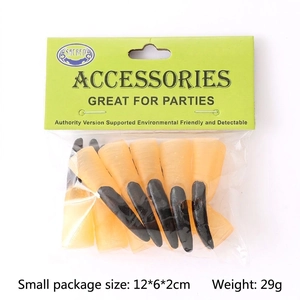 Detailed view of Halloween witch finger nails packaging with small size specifications