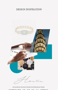 Macro view of vintage emerald bracelet design with architectural inspiration and sketches