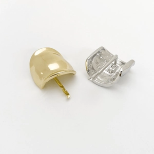 Minimalist gold and silver alloy hair hooks for elegant ponytail styling