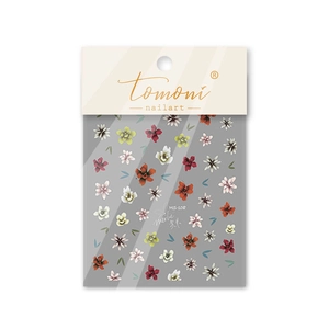 Japanese nail art stickers MS-108 featuring colorful floral patterns and gold accents