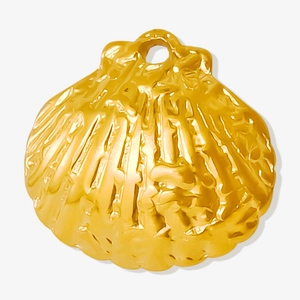 Breloques Coquillage Pendentifs Acier Inoxydable 304 Plaqué Or 18K Série Océan Pour DIY Bijoux