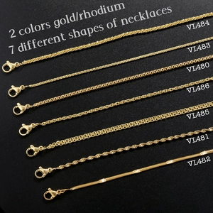 Fashion Basic Chain Necklace Brass Gold Plated Adjustable Lobster Clasp Water Ripple Snake Style For Women Daily Wear