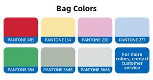 Palette de 7 couleurs Pantone pour le sac à déjeuner matelassé avec broderie artistique