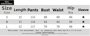 Detailed size chart for women's two-piece bikini set including mesh skirt measurements