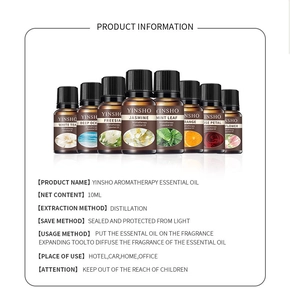Yinsho aromatherapy essential oil set 10ml natural plant scent for diffuser home office use
