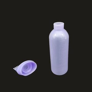Light purple 6 oz hair applicator bottle with scale markings and comb nozzle
