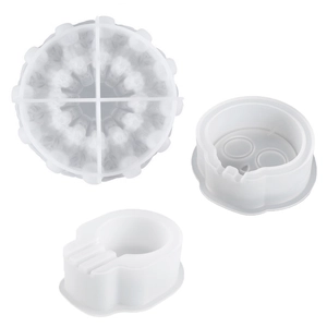 Gothic skull ashtray resin silicone mold kit for DIY Halloween storage box making