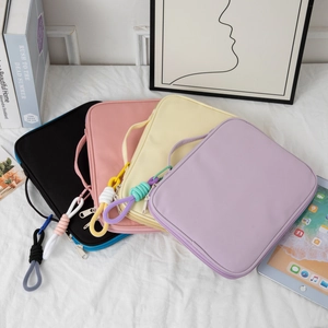 Minimalist multi-color laptop sleeve bag with carry handle for 11 and 14 inch devices