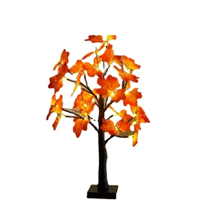 Maple leaf LED tree lamp with warm light for Christmas and Thanksgiving decor