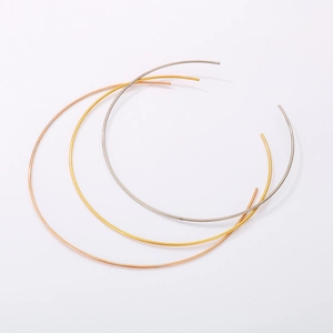 Minimalist stainless steel collar set in gold, silver, and rose gold for DIY jewelry