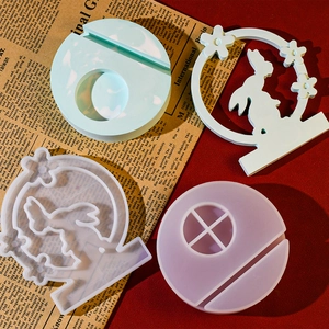 Silikonformen für DIY-Harzguss mit Hasenmotiv und Duftkerzenhalter-Dekoration