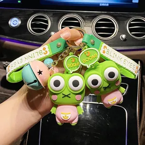Portachiavi Giocattolo Da Spremere Con Occhi Pop-Out Animale Cartone Animato Silicone Antistress Ciondolo Borsa Con Cinturino Morbido