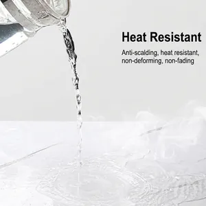 Transparent heat resistant PVC table mat protector with waterproof oil-proof surface