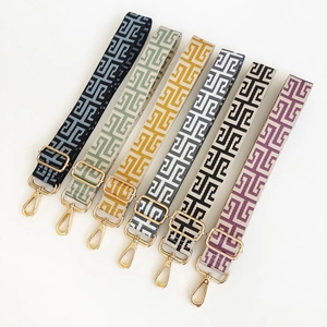 Verstellbarer Jacquard-Taschengurt Polyester-Legierungshaken Ersatz-Schultergurt Für Damen Geometrisches Muster Umhängegurt