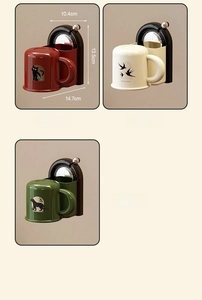 Detailed size specifications for red, cream, and green suction cup toothbrush holders