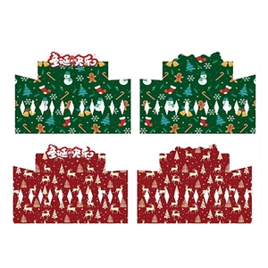 Christmas waterproof bouquet wrapping paper with festive reindeer and snowman patterns