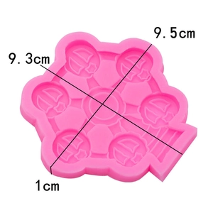 Rosa Riesenrad Silikonform für DIY Tortendeko mit präzisen Maßen 9.5x9.3cm