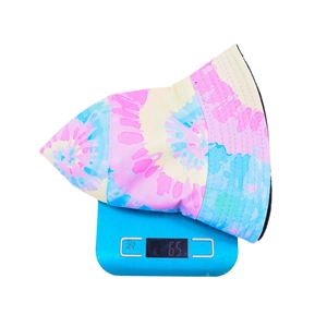 Chapeau bob tie-dye coloré en sergé de coton, bob d'extérieur léger de 65g pour le soleil