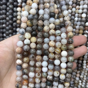 Mischung aus bunten Naturstein-Rundperlen für DIY handgefertigte Armbänder und Halsketten
