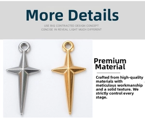 Macro detail of starburst charms in silver and gold polished stainless steel finishes