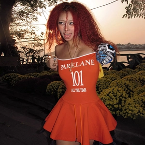 Strapless Tube Top Mini Dress Polyester Letter Print Sexy Summer Beach Vacation Drawstring Waist Fashion Women