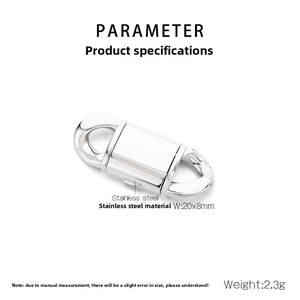 Polished stainless steel 20x8mm flip clasp connector for hip hop jewelry and bracelets