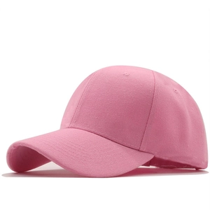 Klassische rosa Baumwoll-Baseballkappe mit atmungsaktivem 6-Panel-Design und Schirm