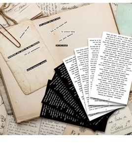 Vintage Small Talk sticker pack with quotes for DIY scrapbooking and creative crafts