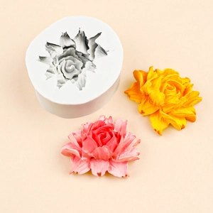 Moule En Silicone Motif Rose Relief 3D Outil Décoration Gâteau Fondant Flexible DIY Résine Savon Accessoire Artisanat