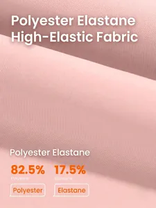 Tessuto rosa ad alta elasticità per yoga con 82,5% poliestere e 17,5% elastan