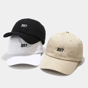 Baseball Cap Retro Cotton Twill Embroidered 1987 Adjustable Sunshade Casual Outdoor Hat For Women Men