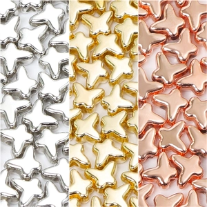Butterfly Spacer Beads Electroplated CCB Plastic Metallic Gloss Loose Beads DIY Jewelry Making Craft Accessories