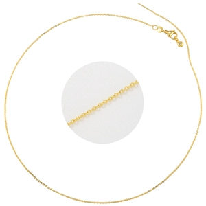 Minimalist 18K gold-plated adjustable O-chain necklace with a secure lobster clasp