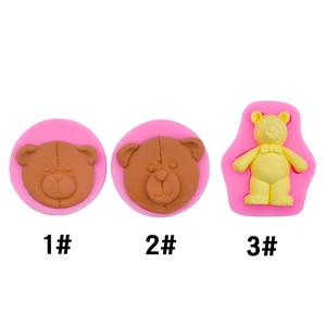 Bear Shape Silicone Mold For Fondant Chocolate Cake Decorating DIY Handmade Soap Clay Crafting Teddy Bear Face Design