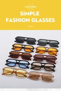 Collection of ten vintage double-bridge aviator sunglasses with various lens tints