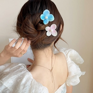 Phalaenopsis orchid hair clips with pearls for beach vacation styling and accessories