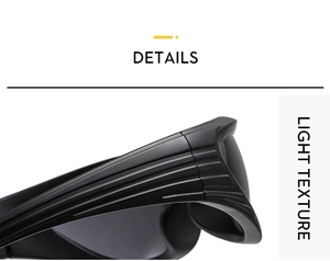 Close-up of matte black Y2K sports sunglasses showing light texture and temple hinge detail
