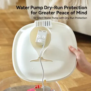 10L large capacity automatic pet water fountain with 5V silent pump and dry-run protection
