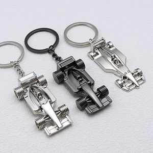 Formula Racing Car Keychain Realistic Car Model Zinc Alloy Metal Keyring Automotive Enthusiast Creative Souvenir Gift