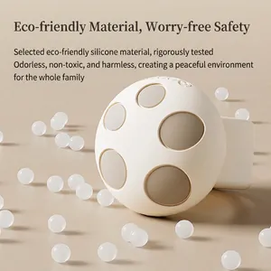 Silicone mushroom door handle bumper in creamy white for wall protection and noise reduction