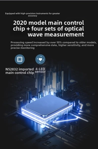 Detailed 3D render of N52832 main control chip and 4-LED sensor for fitness tracker
