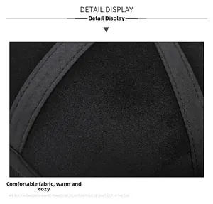 Close-up of soft black thermal fleece fabric showing detailed texture for winter hats