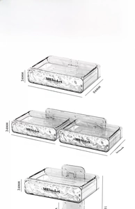 Detail view of transparent ripple acrylic soap box with 135mm x 94mm dimensions
