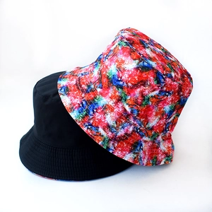 Detail von Vintage-Paisley und bunten abstrakten Ölgemälde-Druck-Anglerhüten