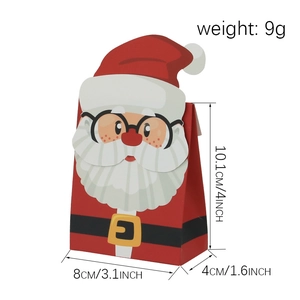 Santa Claus Christmas candy box 10.1x8x4cm, 9g paper gift packaging for holiday treats