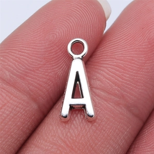 Antique Silver Bronze Alloy English Alphabet Letter Charms For DIY Jewelry Making Initial Pendants Necklace Bracelet Accessories