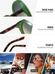 Detail of green transparent frame with tortoise temples and reinforced metal hinges