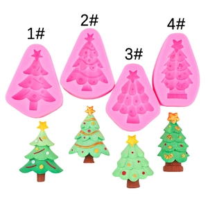 Moldes De Silicona De Árbol De Navidad Forma De Pino Para Fondant De Chocolate Pastel Galleta DIY Hornear Decoración