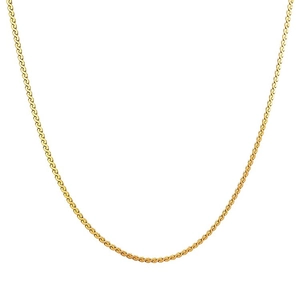 Close-up of golden titanium steel wavy snake chain showing detailed link texture
