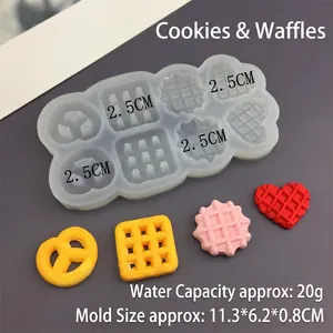 Silicone mold with heart and flower shapes for DIY chocolate and cookie baking crafts